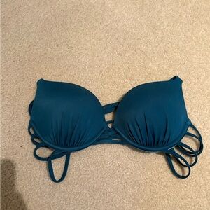 Teal Strappy Bikini Top